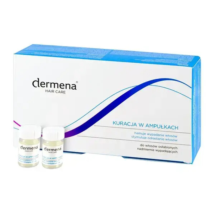 Dermena Cuidado Capilar, tratamiento anticaída, 5 ml x 15 ampollas