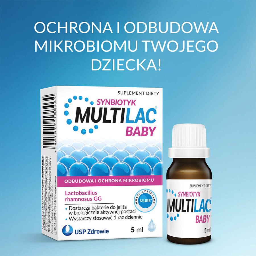 Multilac Baby Synbiotic, drops for children from 2 months, 5 ml