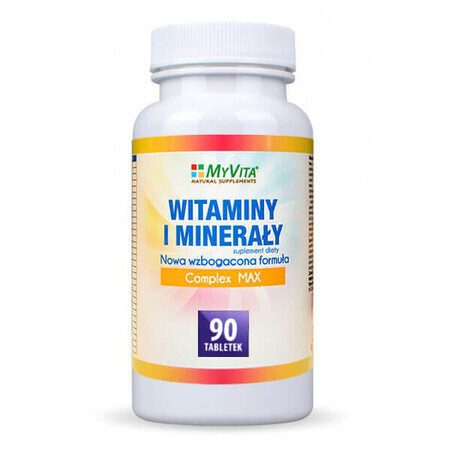 MyVita Vitaminas y Minerales Complex Max, 90 comprimidos