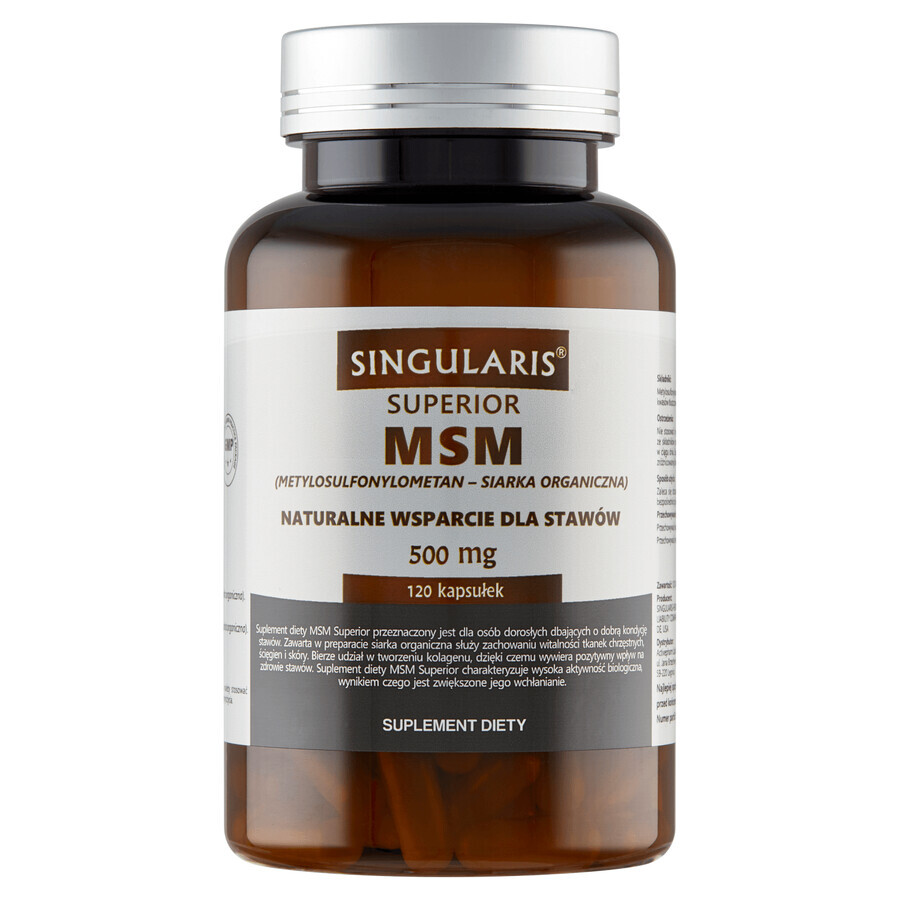 Singularis Superior, MSM 500 mg, 120 cápsulas