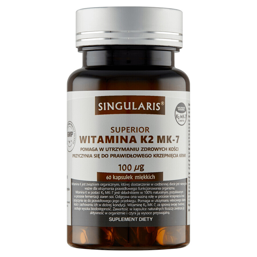 Singularis Superior, Vitamina K2 MK7, 60 cápsulas