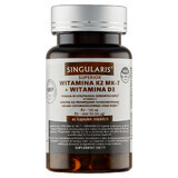 Singularis Superior Vitamina K2 MK7 + vitamina D3, 60 cápsulas