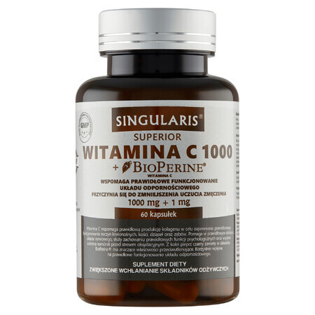 Singularis Superior Vitamin C 1000 + Bioperine, 60 gélules