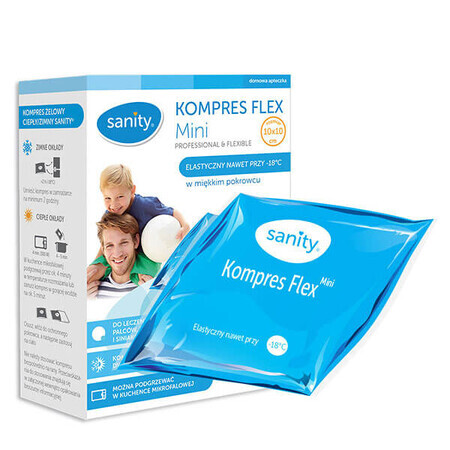 Sanity Flex, compresa de gel en bolsa, mini, 10 cm x 10 cm, 1 unidad