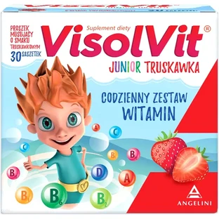 Visolvit Junior Strawberry, pentru copii peste 3 ani, 30 plicuri