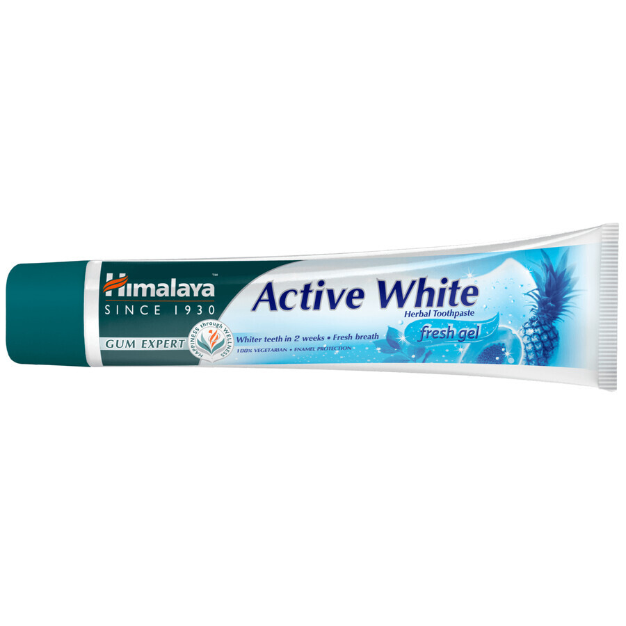 Himalaya Active White, gel dentífrico de hierbas, blanqueador, 75 ml