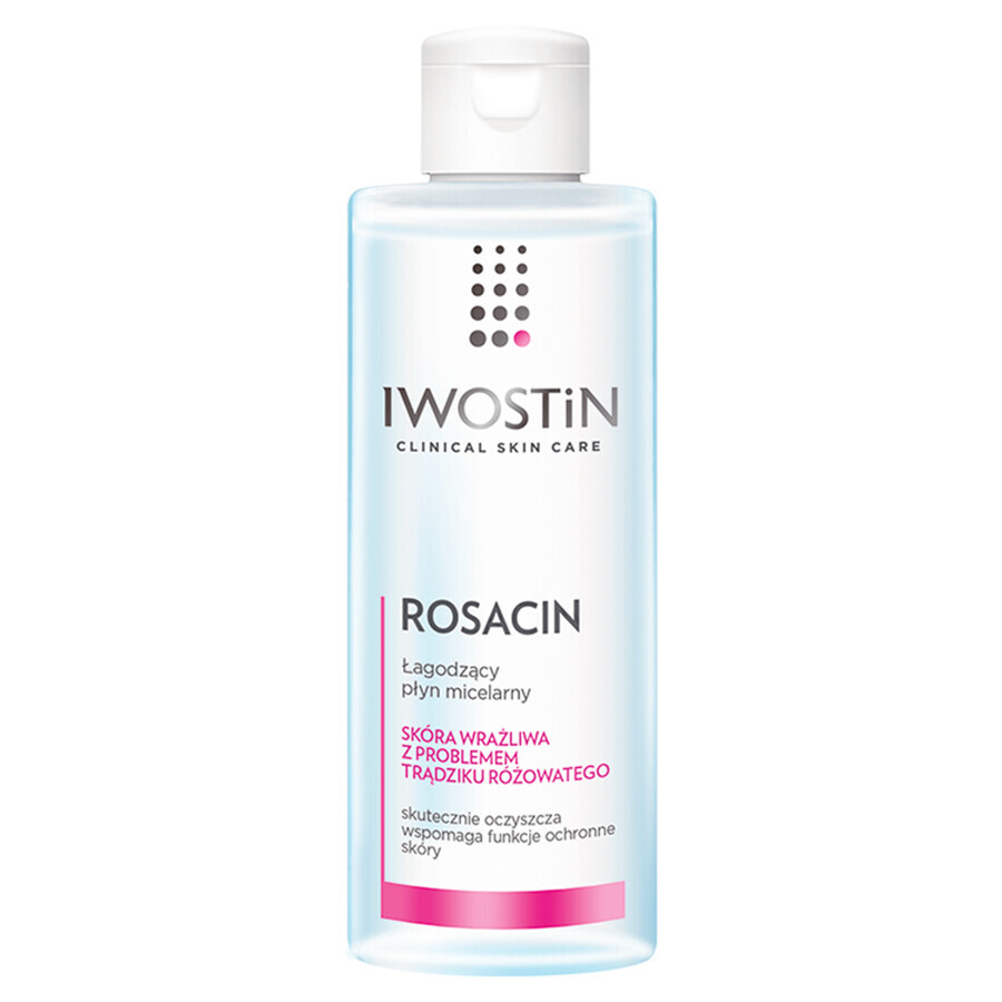 Iwostin Rosacin, loción micelar calmante, hipoalergénica, 215 ml