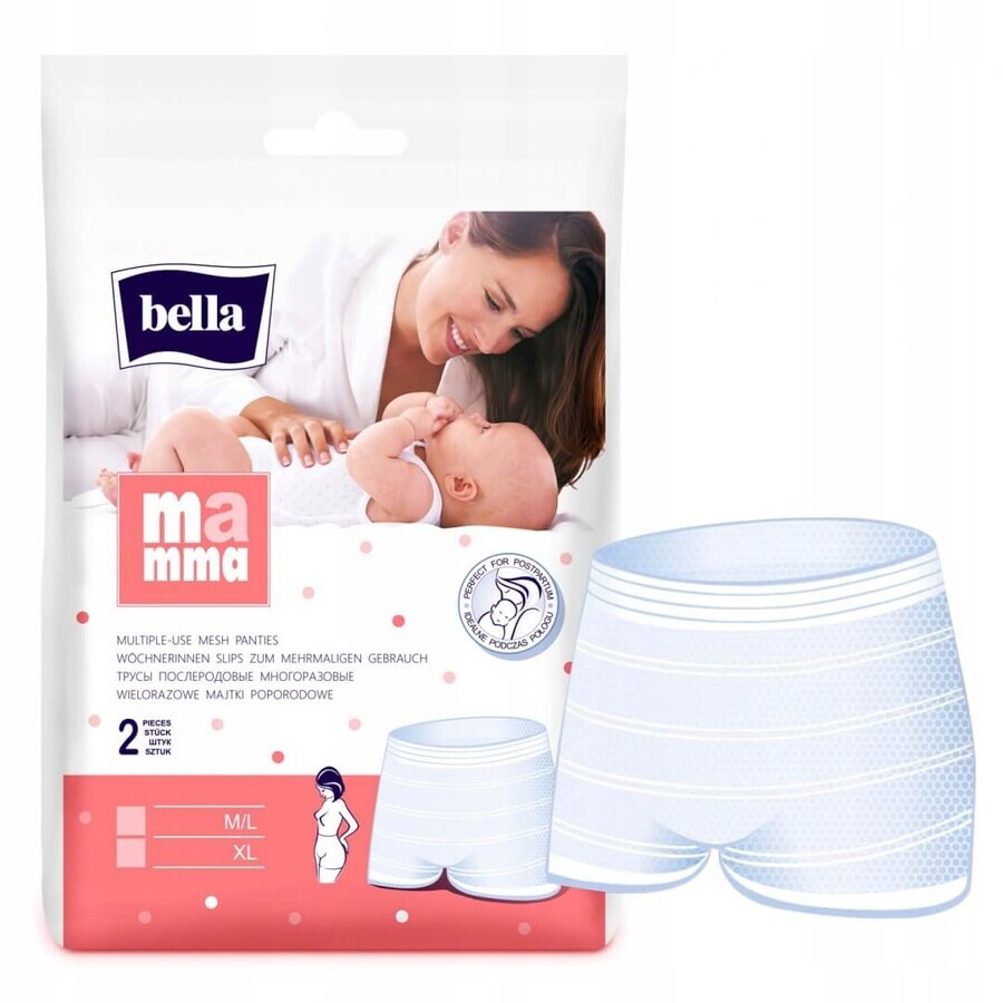 Bella Mamma, bragas postparto, reutilizables, M/L, 2 piezas