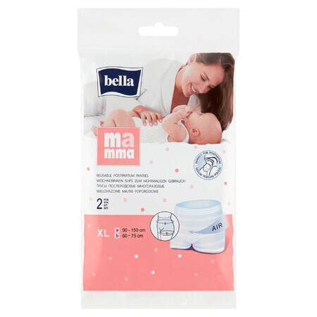 Bella Mamma, bragas postparto, reutilizables, XL, 2 piezas