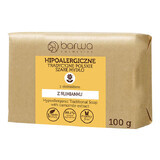 Barwa, Hipoalergiczne Tradycyjne Polskie, jabón gris con extracto de camomila, 100 g