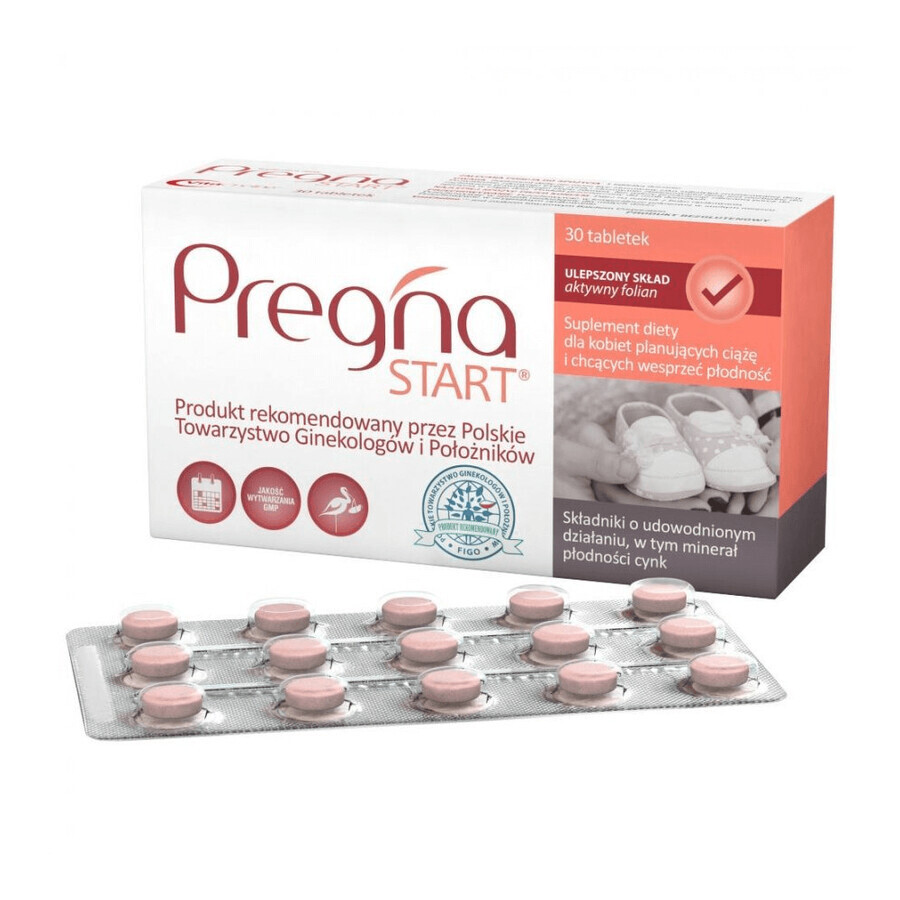 Pregna Start, para mujeres que planifican un embarazo, 30 comprimidos