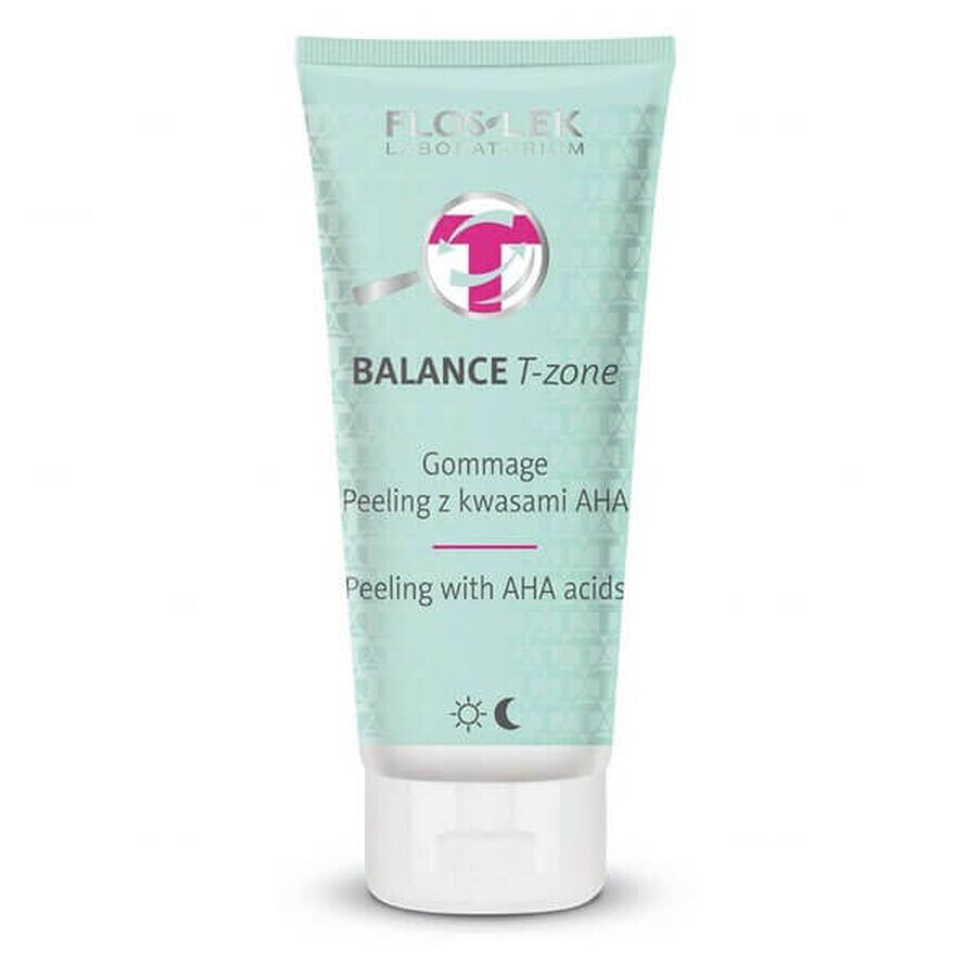 Flos-Lek Balance Zona T, Gommage peeling con ácidos AHA, 125 g