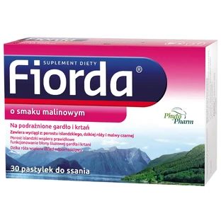 Fiorda, sabor frambuesa, 30 pastillas para chupar