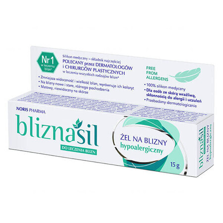 Bliznasil, gel cicatrizante, hipoalergénico, 15 g