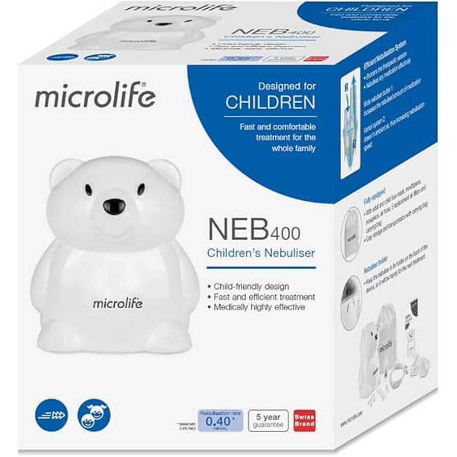 Microlife NEB 400, inhalador de pistón neumático para niños