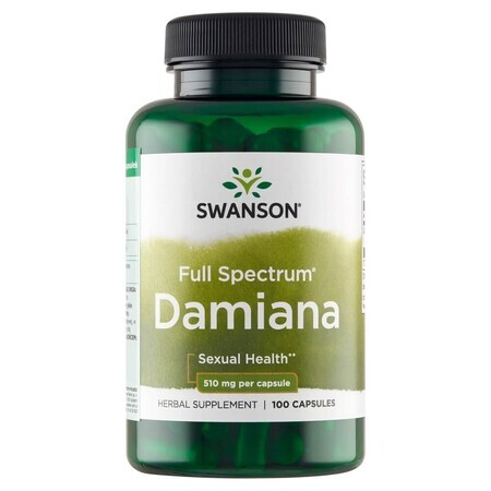 Swanson Full Spectrum Damiana, 100 capsules