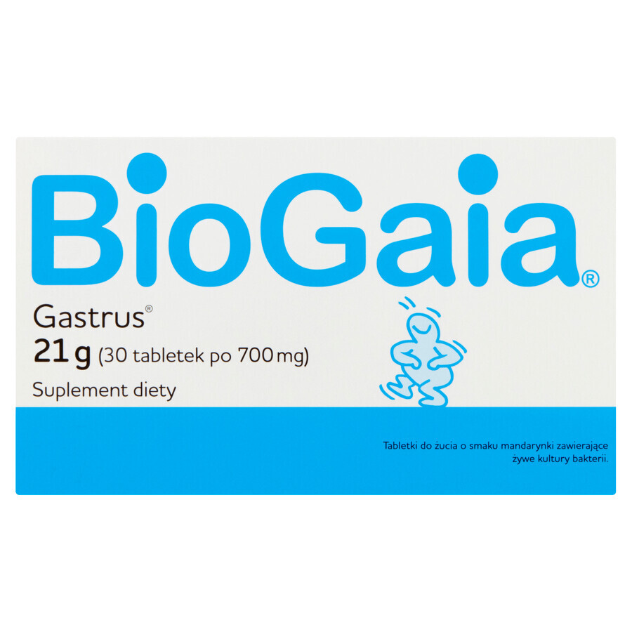 BioGaia Gastrus, sabor mandarina, 30 comprimidos masticables