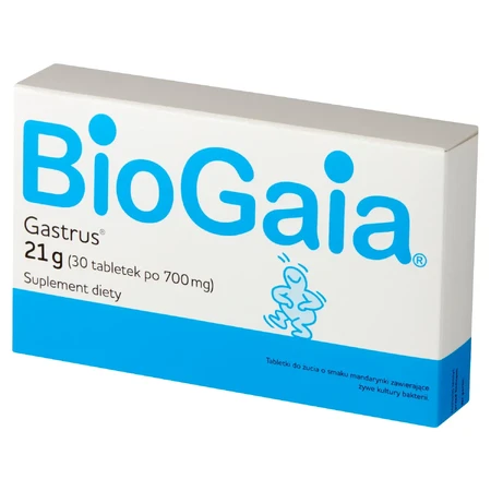 BioGaia Gastrus, sabor a mandarina, 30 comprimidos masticables