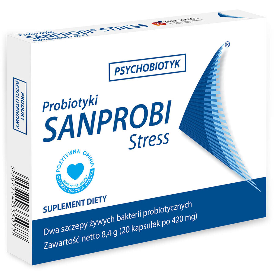 Sanprobi Stress Psychobiotic, 20 cápsulas