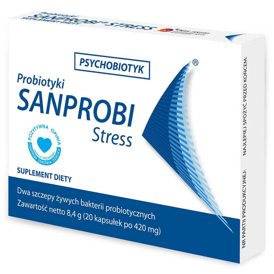 Sanprobi Stress Psychobiotic, 20 cápsulas