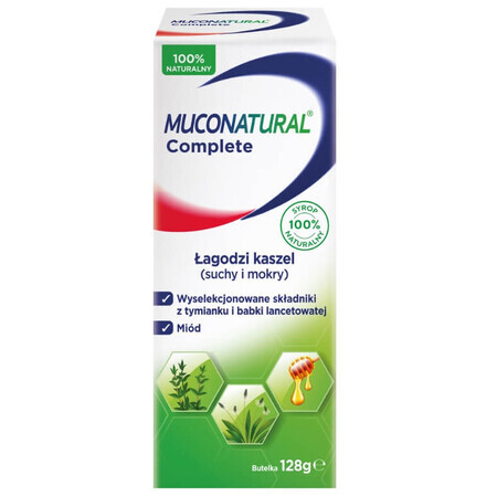 Muconatural Complete, jarabe para niños a partir de 1 año y adultos, 128 g