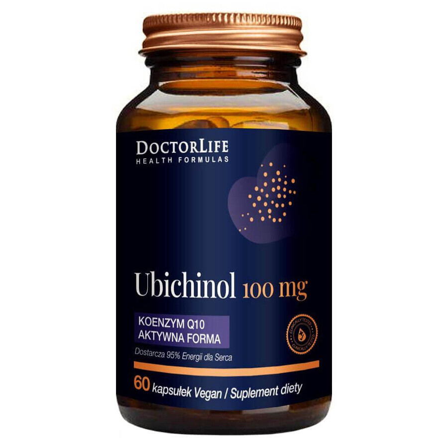 Doctor Life Ubiquinol 100 mg, forma activa de la coenzima Q10, 60 cápsulas