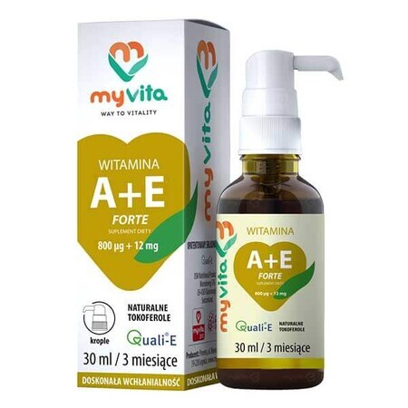 MyVita Vitaminas A + E Forte, gotas, 30 ml