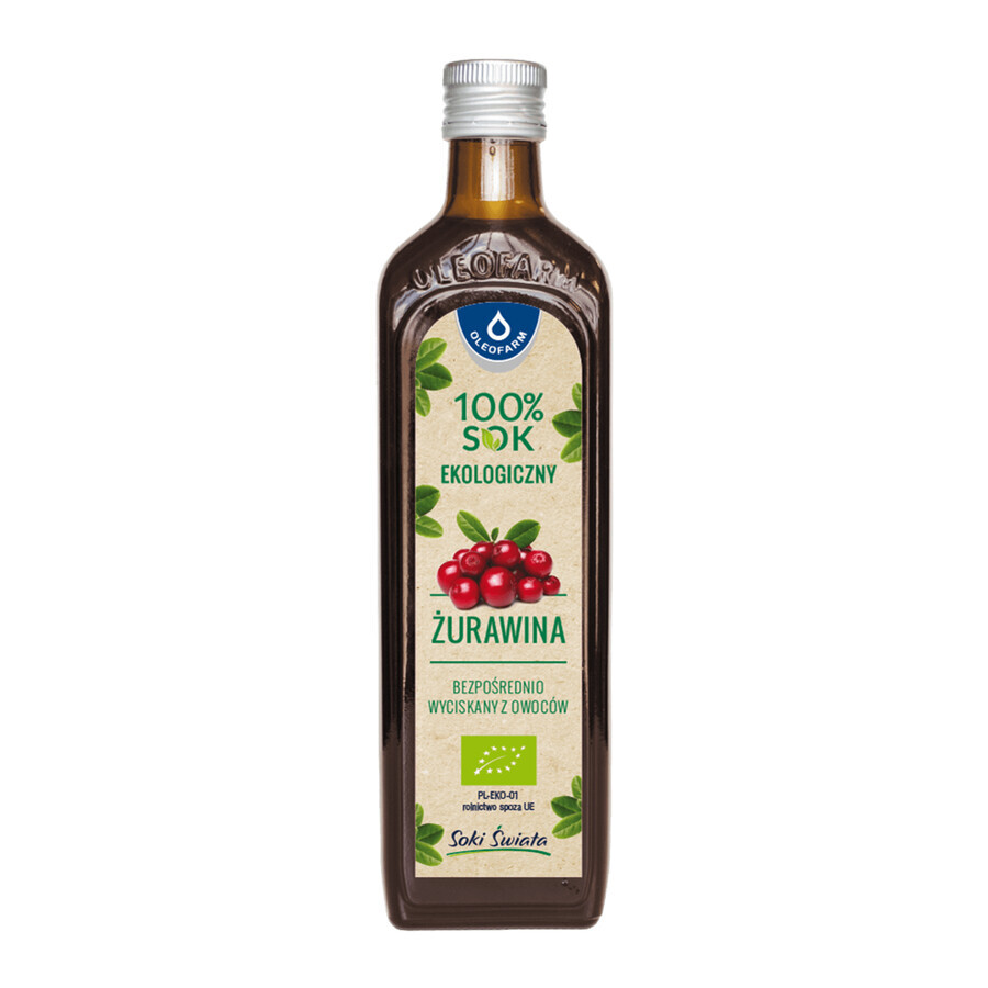 Oleaofarm Cranberry, 100% fruit juice, 490 ml