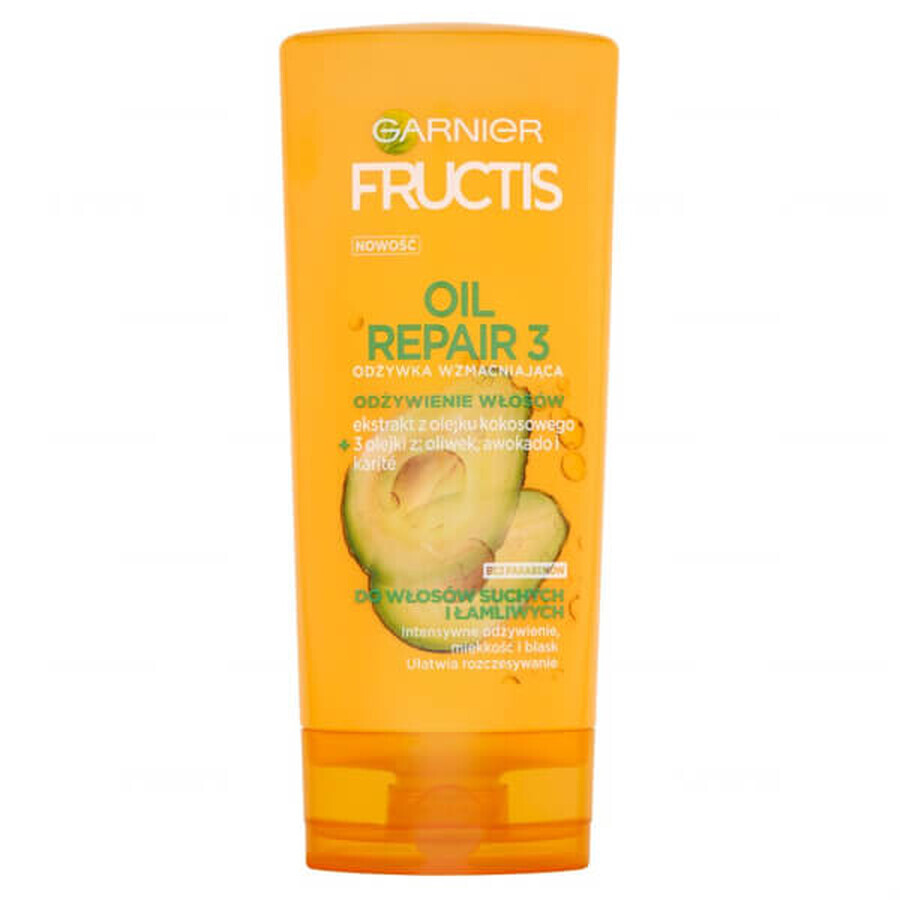 Garnier Fructis Oil Repair 3, Acondicionador fortalecedor para el cabello, 200 ml