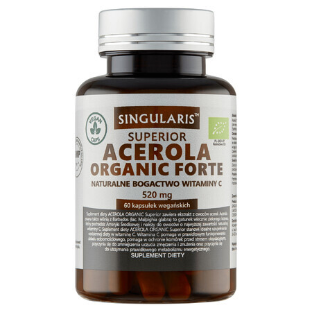 Singularis Superior Acerola Organic Forte, 60 cápsulas