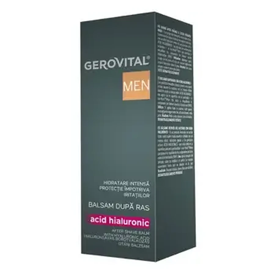 Aftershave balsem met hyaluronzuur Gerovital Men, 100 ml, Farmec