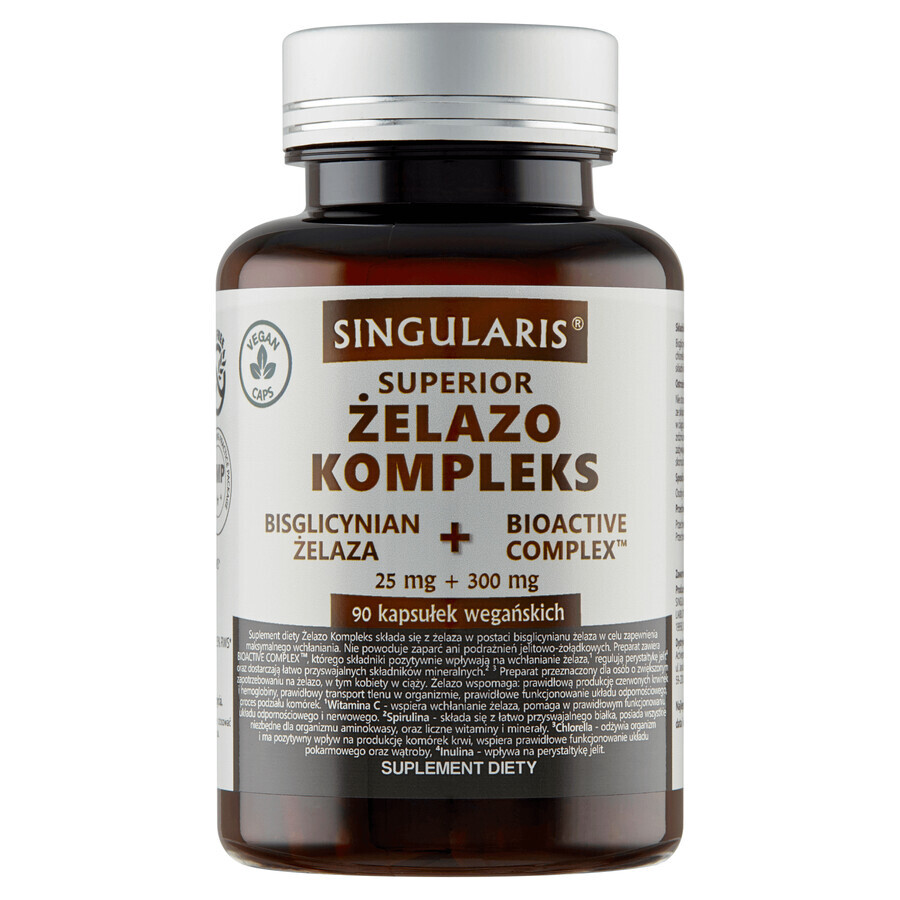 Singularis Superior Iron Complex, 90 cápsulas vegetales