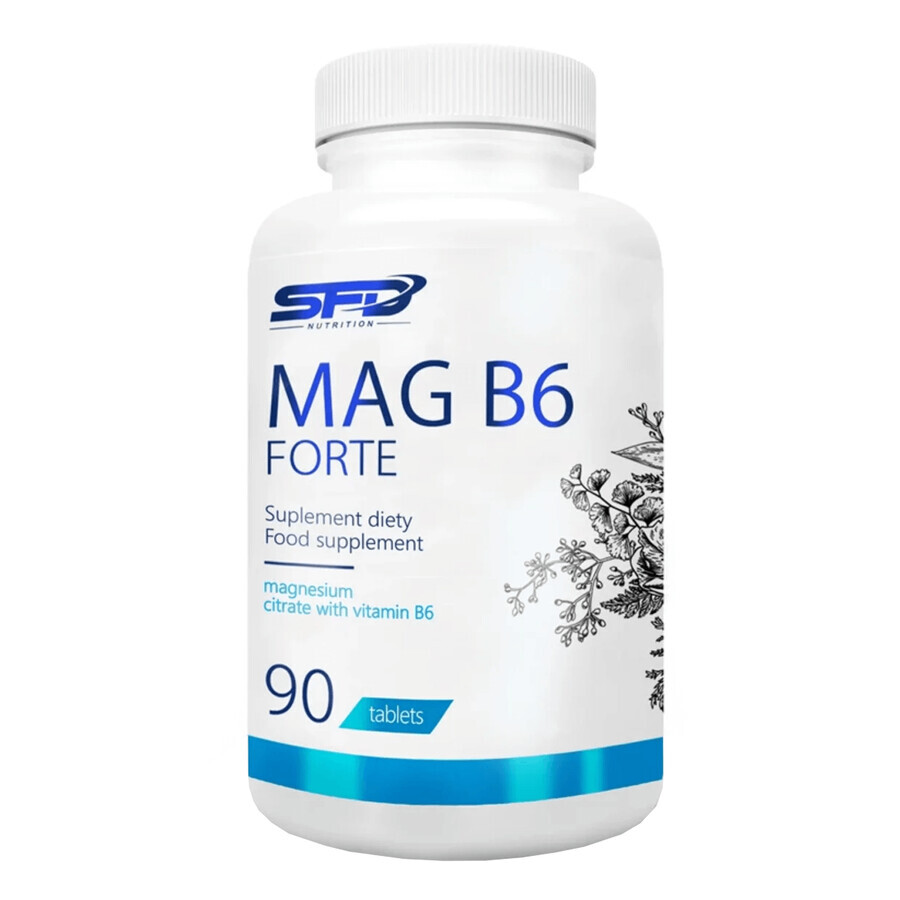 SFD Mag B6 Forte, citrato de magnesio + vitamina B6, 90 comprimidos