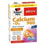 Calcio 900 mg + D3 + Biotina + Ácido fólico, 30 comprimidos, Doppelherz