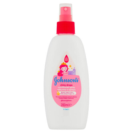 Johnson's baby, Gotas brillantes, spray acondicionador para el cabello del bebé, 200 ml