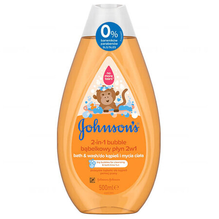 Johnson's Baby, baño de burbujas y jabón corporal 2 en 1, 500 ml