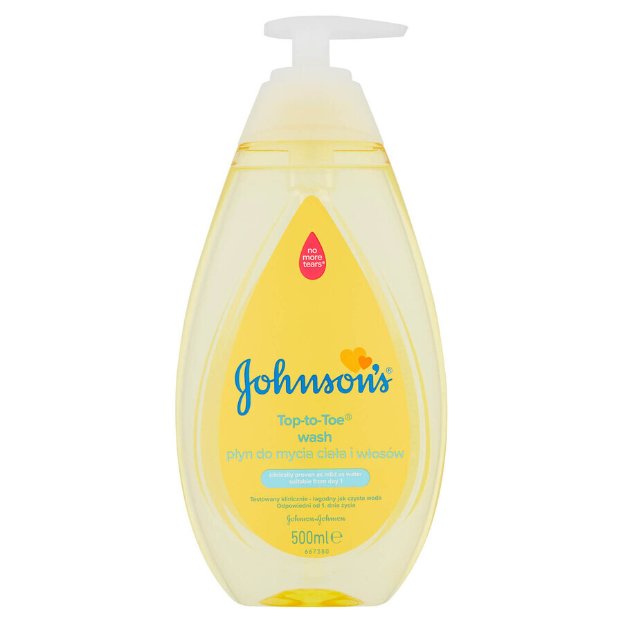 Johnson's baby, Jabón líquido de pies a cabeza, cuerpo y cabello, 500 ml