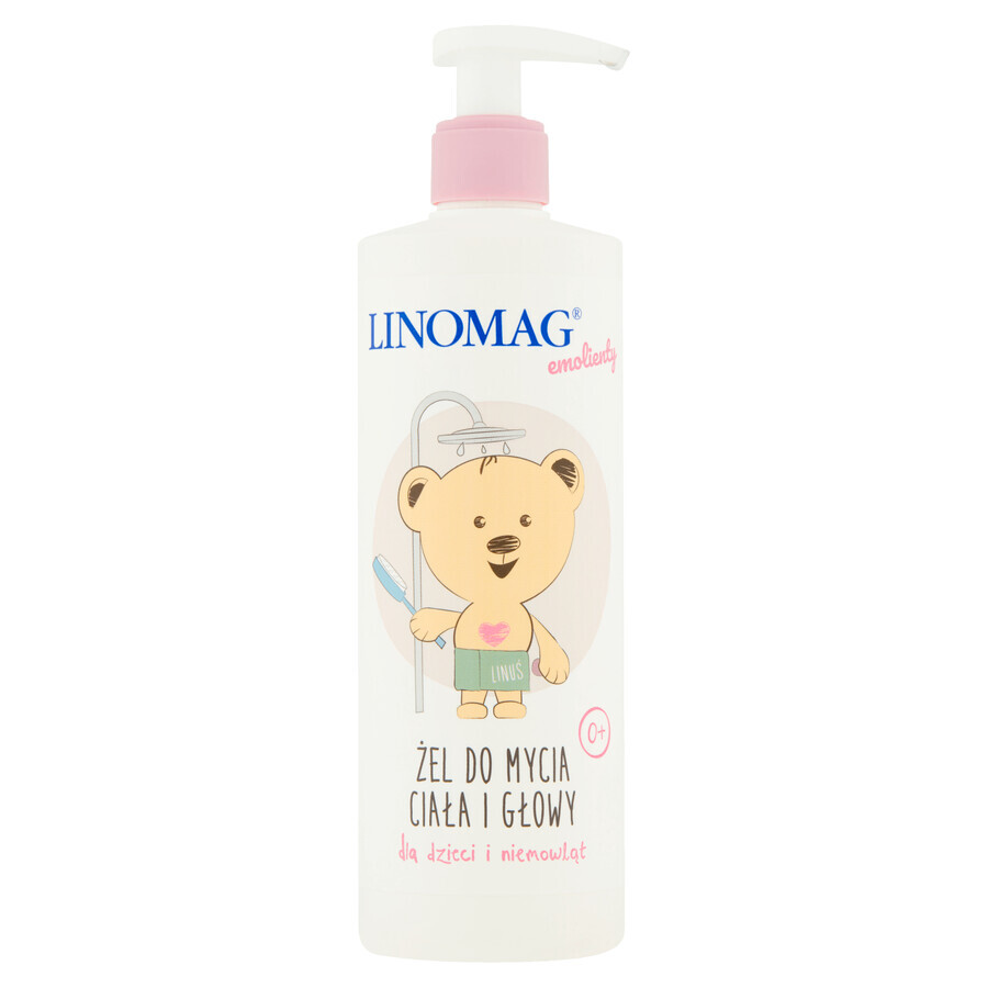 Linomag Emolients, Body and head wash gel for babies and children from the first day, 400 ml