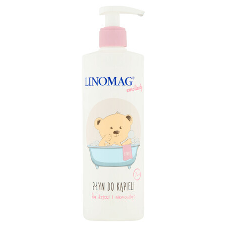 Linomag Emolients, loción de baño para bebés y niños a partir de 7 meses, 400 ml