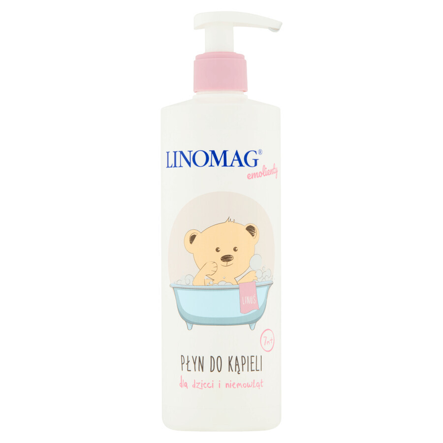 Linomag Emolients, loción de baño para bebés y niños a partir de 7 meses, 400 ml