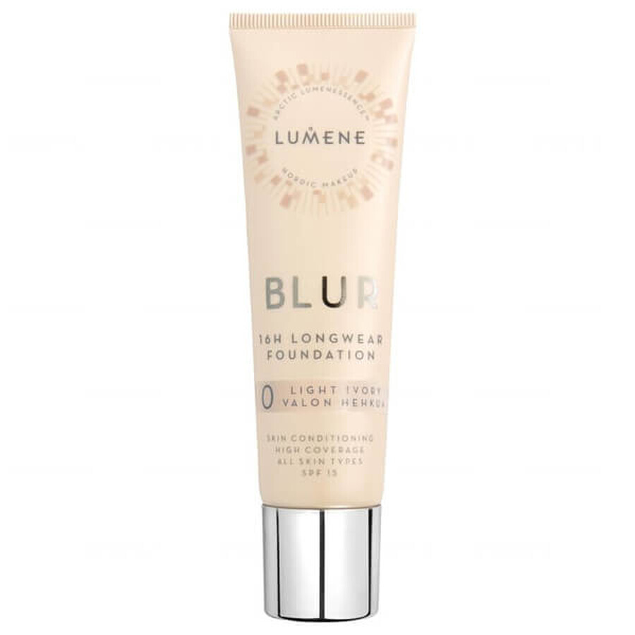 Lumene Blur, Base de maquillaje alisadora, Nº 0, Marfil claro, 30 ml