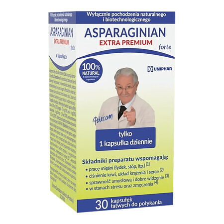 Asparaginate Extra Premium Forte, 30 cápsulas