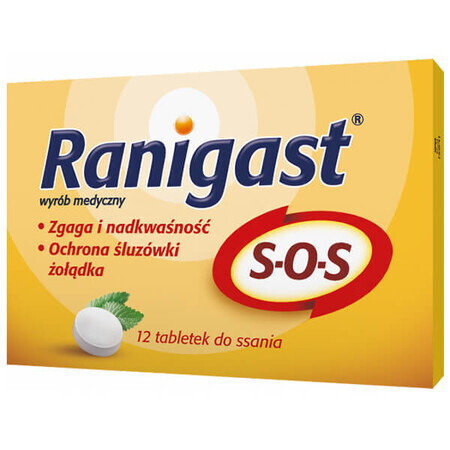 Ranigast SOS, 12 pastillas