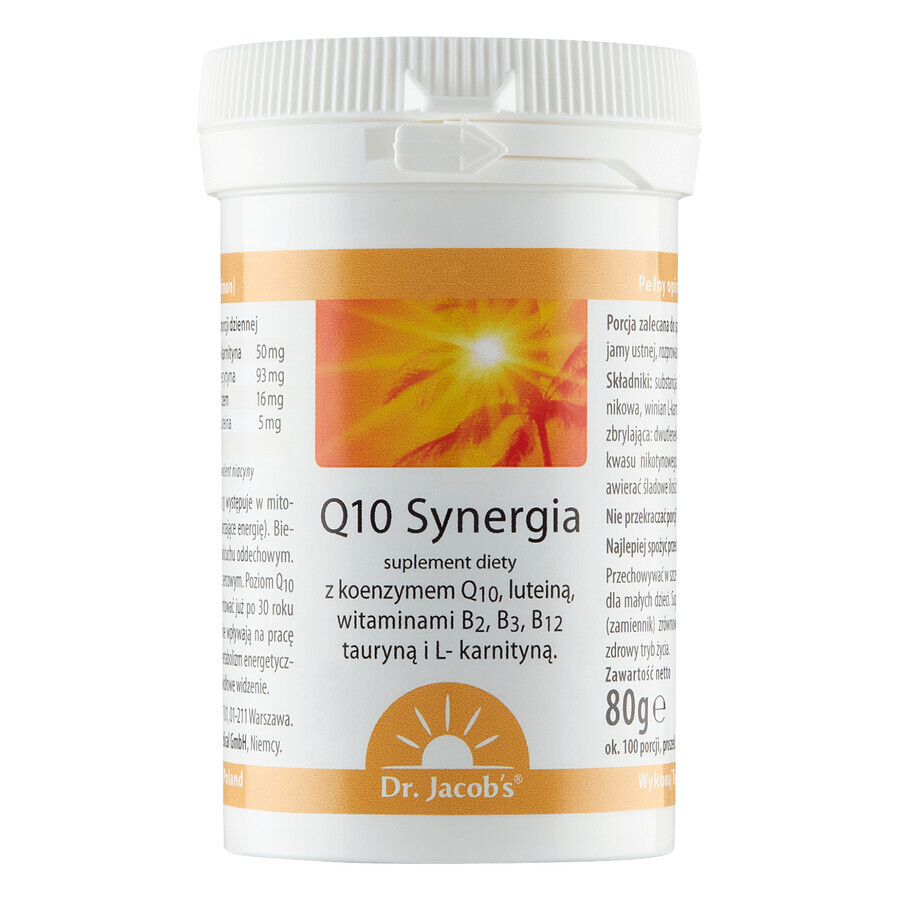 Dr. Jacob's Q10 Synergy, powder, 80 g