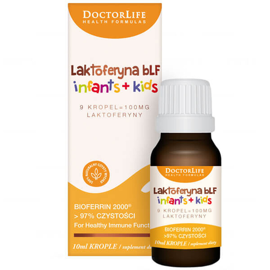 Doctor Life Lactoferrin bLF Infants + Kids 100 mg, gotas, 10 ml