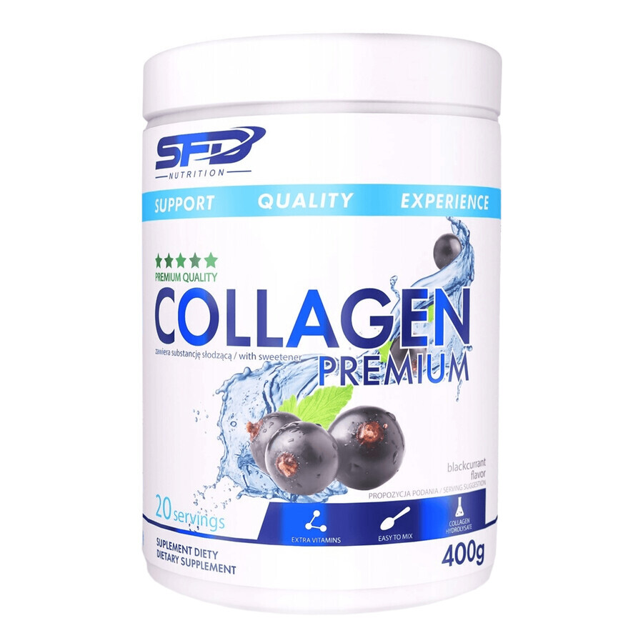 SFD Collagen Premium, blackcurrant flavor, 400 g