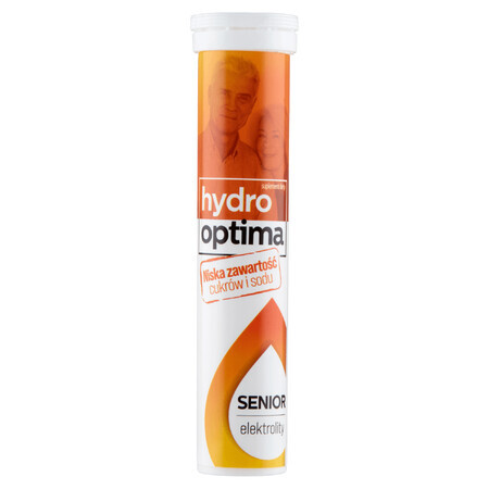 HydroOptima Senior, electrolitos, 20 comprimidos efervescentes