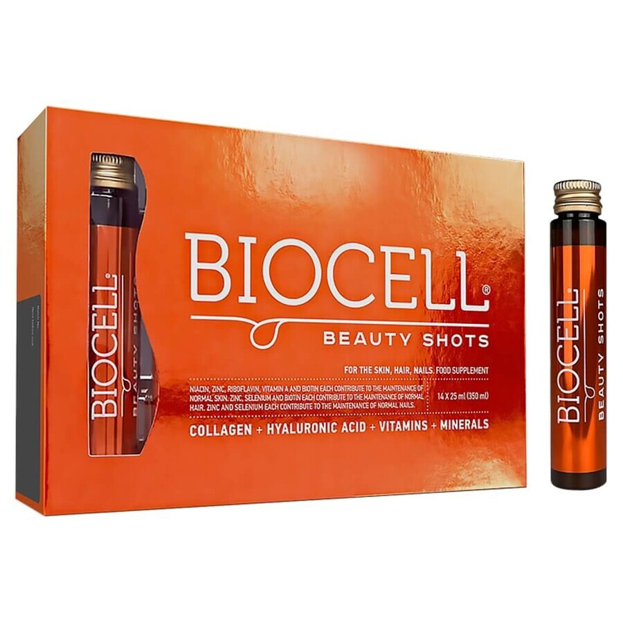 Biocell Beauty Shots, lichid, 14 x 25 ml