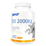 SFD D3 2000 UI, vitamina D 50 µg, 200 comprimidos