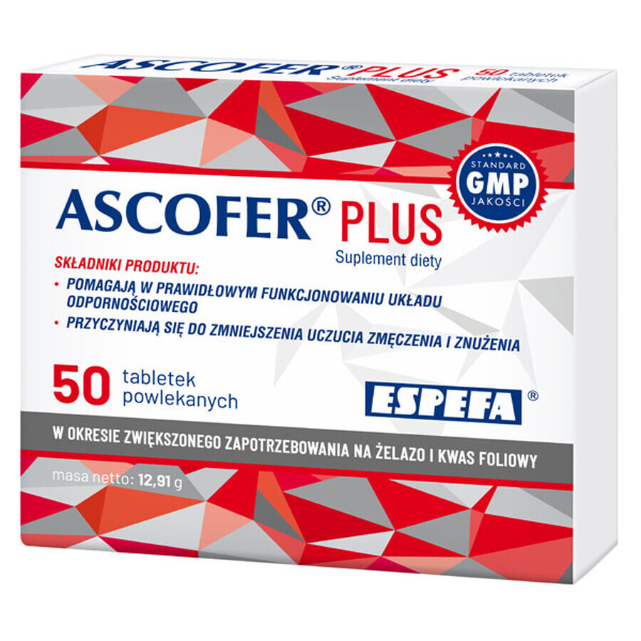 Ascofer Plus, 50 comprimidos recubiertos con película